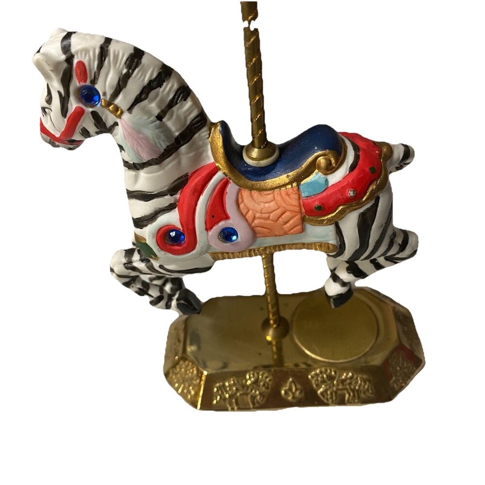 Vintage Westminster Mini Carousel Collection Porcelain  Zebra